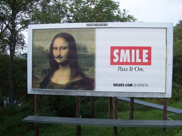 mona lisa smile billboard